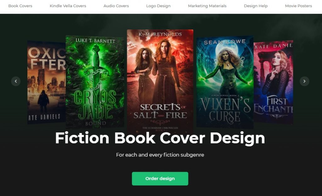 GetCovers fiction book cover design order page