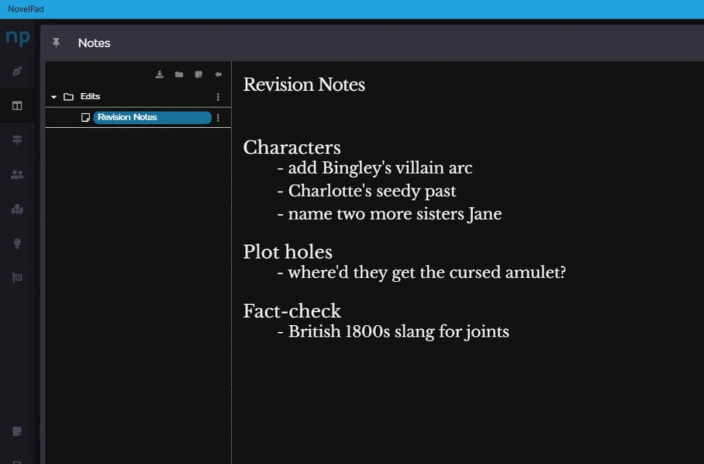 novelpad notes